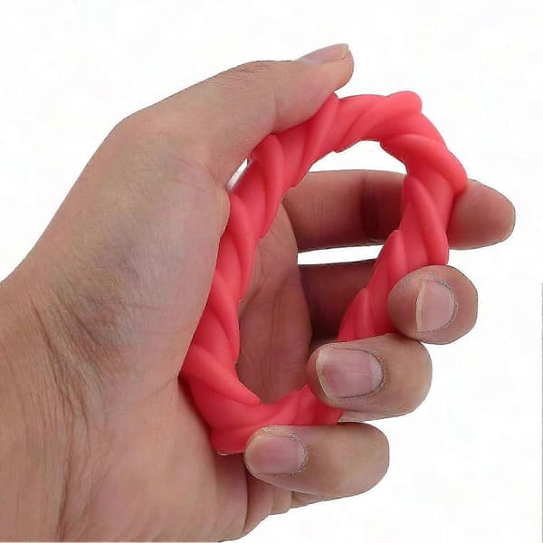 4 stk. Sensoriske ringe til børn, livlige silikone teksturerede fidget armbånd, hudvenlige sensoriske legetøj