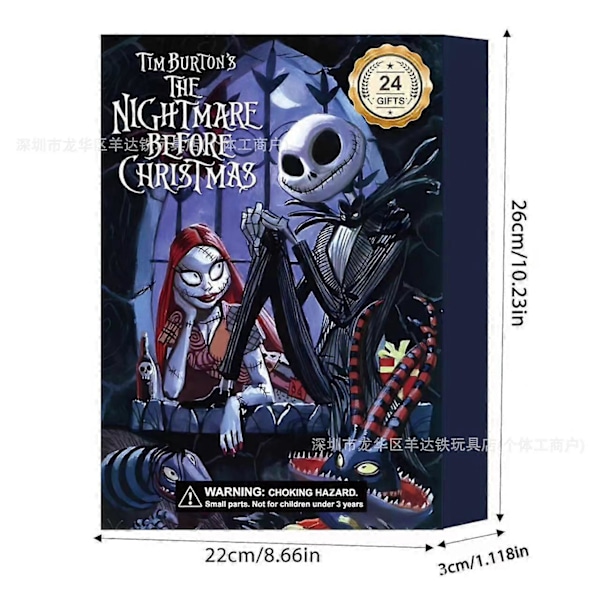 Halloween-kostymer 2024 Ny Halloween Countdown-kalender Blind Box Ghost Ghost Atmosphere Gothic Christmas 24 Gåvor Advent Day Box A645