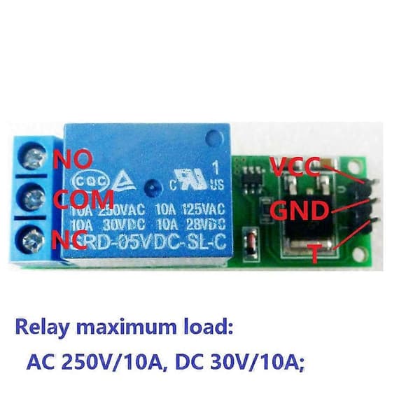 Mini 6-24V Flip-Flop Latch Relæmodul 1 Kanal Bistabil Selvspærrende Afbryder Lav Puls Trigger Board Green