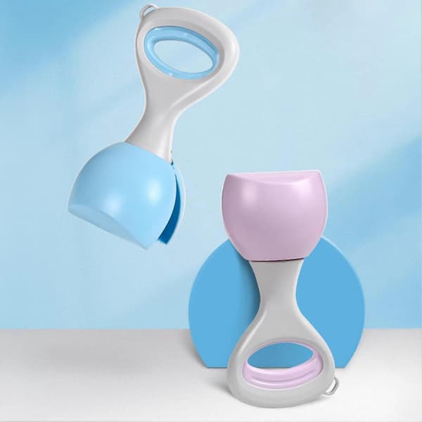 Avfallsscooper – Ingen böjning & Handsfree – för camping & vandring Blue M
