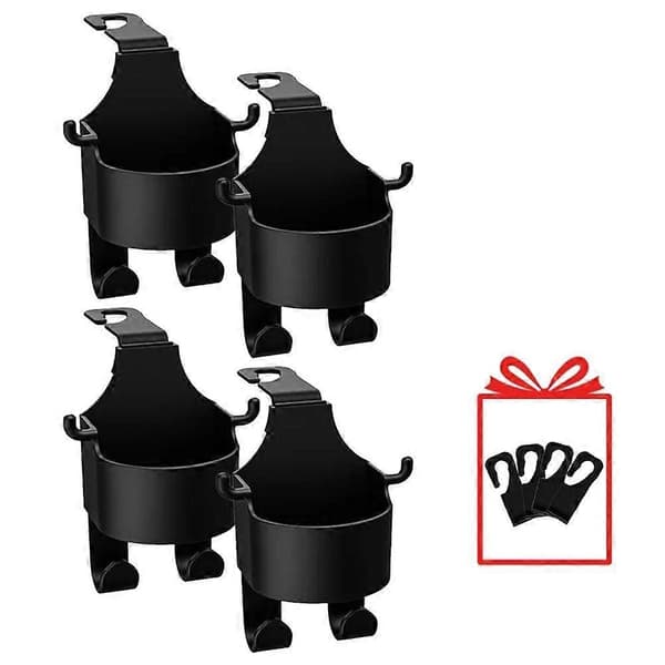 Bilkopholder Multifunktionel Krog til Opbevaringstaske på Bilsæderyggen Black 4pcs
