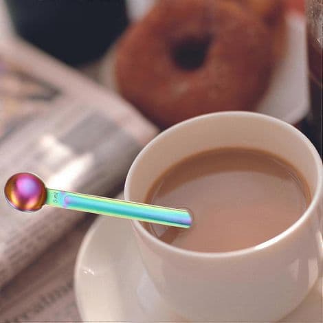 Kaffemål til malet kaffe - Rustfrit stål. Multifunktionelt værktøj til måling og stampning af kaffe.