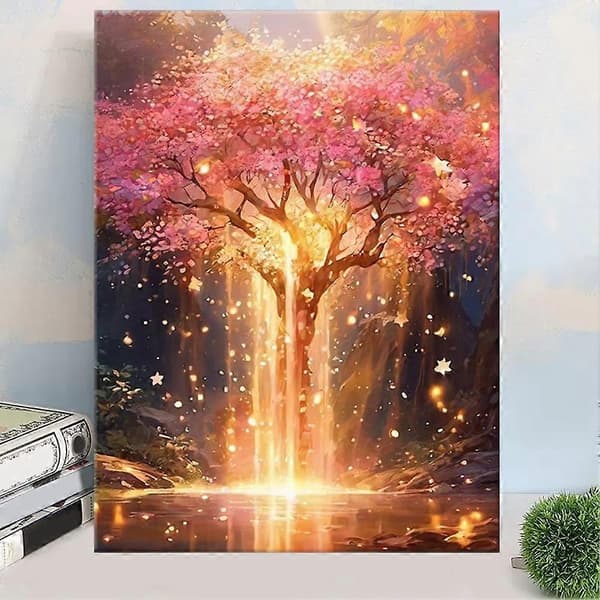 40*50 cm Pengaträd Digital Målning DIY Fyll Avancerad Graffiti J4C3 6 40*50 cm