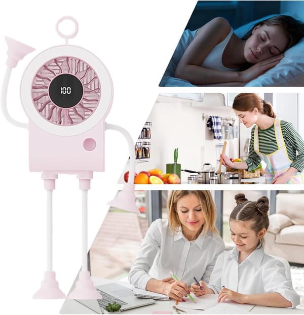 Mini bærbar ventilator – en mini bærbar køleenhed med justerbar ventilatorhastighed
