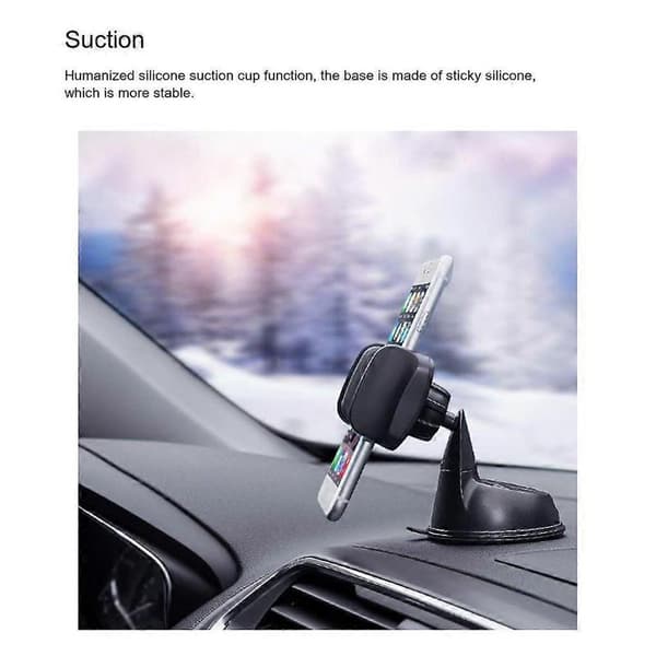 Universal Phone Holder Car Mobile Phone Air Vent Dashboard Suction Adjustable Clamp Mount Windshield Navigation Bracket Black red