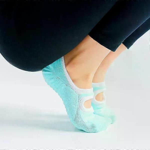 Yoga træningsstrømper Pilates Yoga Strømper Kvinder Dansestrømper Gulvstrømper White One Size