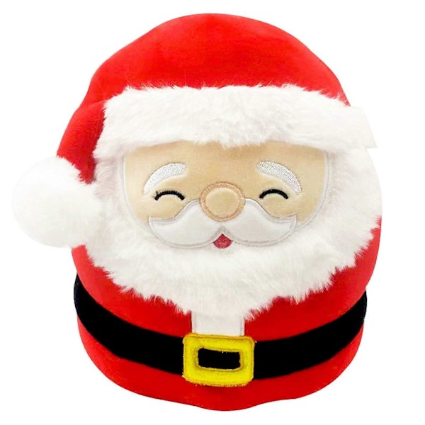 8" Cute Christmas Santa Soft Plush Toy,3D Xmas Santa Plush Pillow Toy,Squishy Cotton Plushies Doll,Kawaii Plush Stuffed Animal Toy,Gift