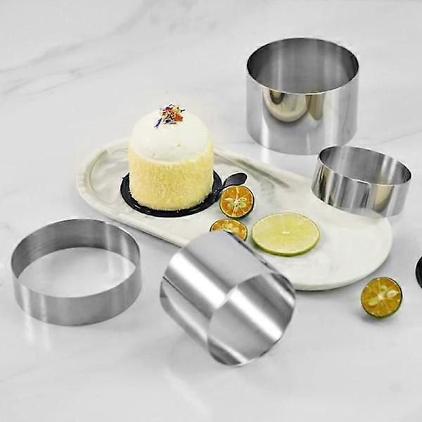 15 stk Runde Mousse Kakeformer i Rustfritt Stål Bakeformer