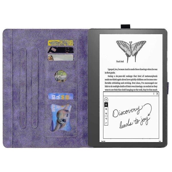 Sakura Cat Case för Amazon Kindle Scribe 10.2 2022 Purple