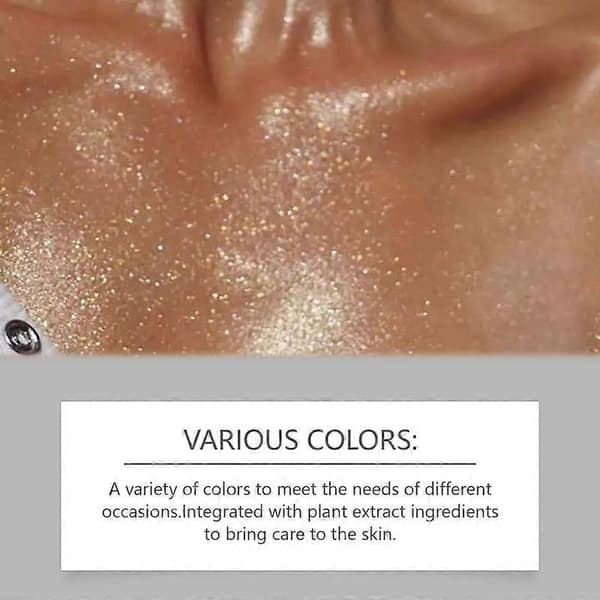 Kropsglimmerolie, Kropsshimmer, Shimmer Tørolie, Glødende Kropsshimmer Tørolie, Hurtigtørrende Ikke-klæbende Hårglimmerspray Silver