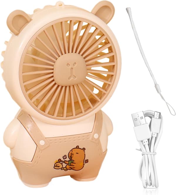Bærbar ventilator, USB-ventilator, 7 x 4 x 11 cm, lille bærbar køleenhed med et kompakt design