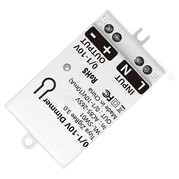 Tuya Smart 0-10V Dæmpningscontroller, Tuya Zigbee 3.0 Dæmpningscontroller, Smart Home DIY Afbryderrelæ White