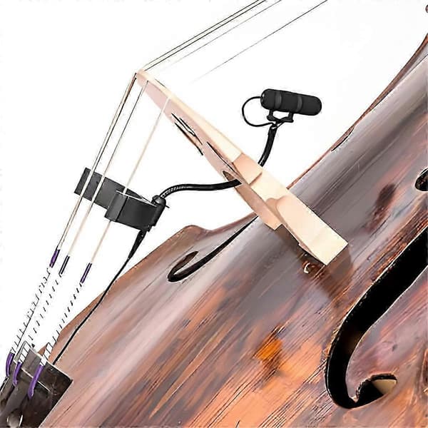 M100B Modulær Dobbelt Bas Mikrofonklips til DPA4099 Blød Gummi BASSER Montering til 6mm Musikinstrument Mikrofoner Black