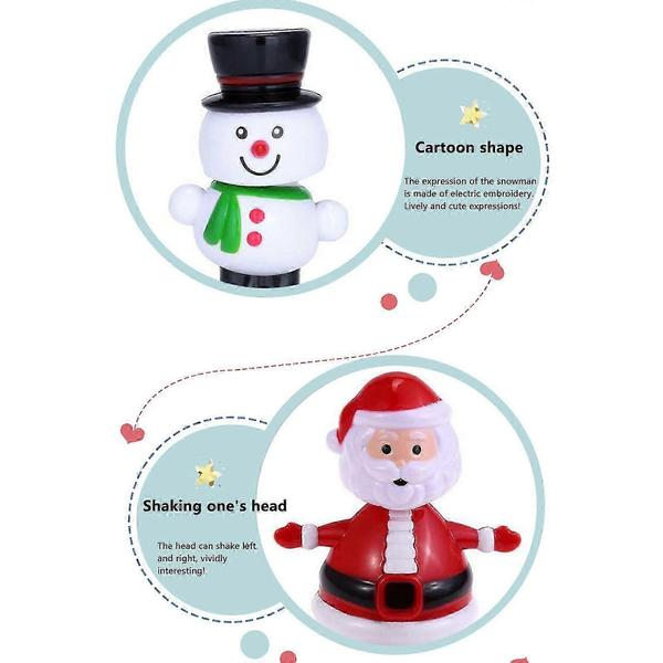 4-pack Dansande Snögubbe Leksak Solcellsdriven Dansande Jultomte