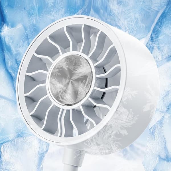 Mini bærbar ventilator, justerbar vinkel, magnetisk design, genopladelig