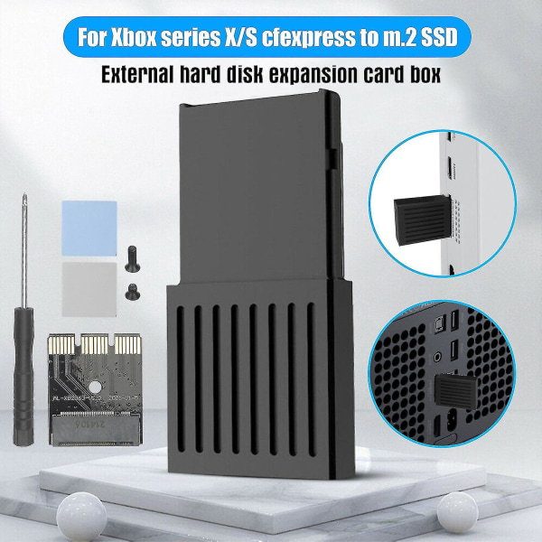 Bærbare 1 TB eksterne Solid State-drev Passer til Xbox Series X/s, ekstern værtsharddiskkonverteringsboks M.2 Ekspansionskortboks 32g båndbredde
