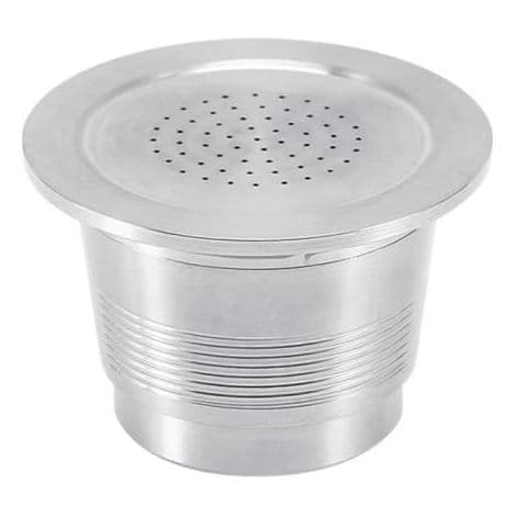 Genanvendelig kaffekapsel i rustfrit stål til Nespresso-maskine - Materiale: Rustfrit stål - Form: Cylindrisk