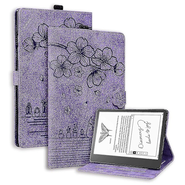 Sakura Cat case Amazon Kindle Scribelle 10.2 2022 Purple