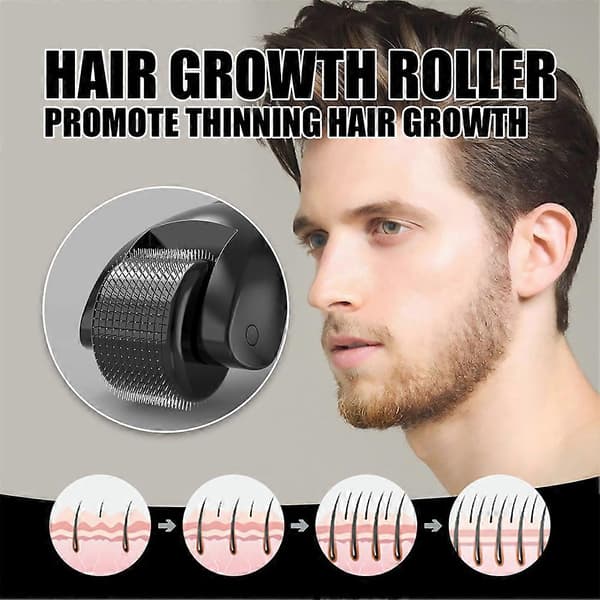 Hår Derma Roller 600 Titanium Mikronåle Roller Hårregenerering Vækst Hovedbundsmassager