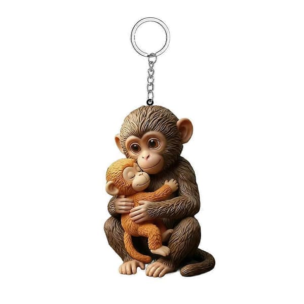 Protect Punch The Monkey -avaimenperä, söpö Punch Monkey -avaimenperä laukun ripustuskoriste riipus