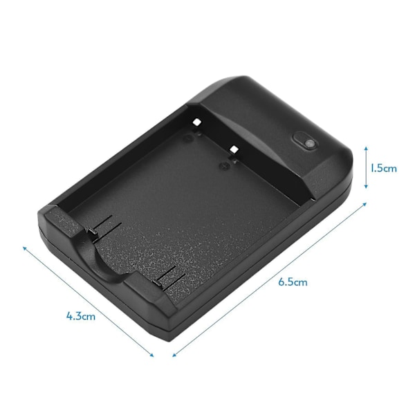 NP-40 Batterilader med LED-indikatorlys + 2 stk. NP-40 Batterier 3.7V 800mAh med USB-opladning black