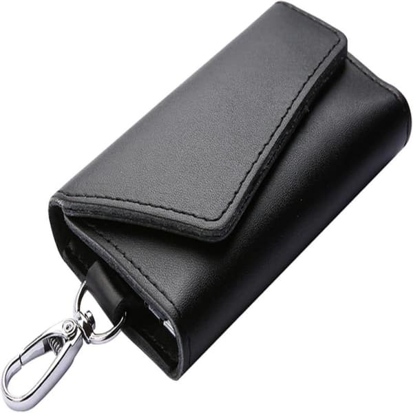 Genuine Leather Key Case, Car Key Bag with Key Chain, Multifunctional, Large Capacity Key Pouch