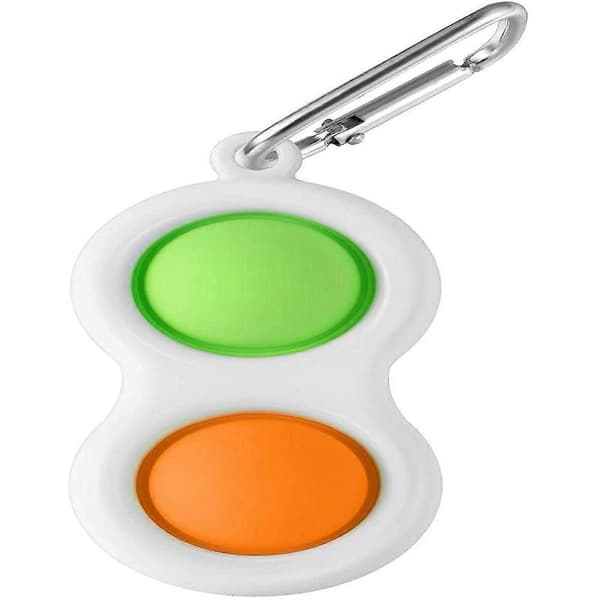 Nøglering Klemme Stress Dekompression Sensorisk Legetøj, Nøglering Tryk Stress Dekompression Sensorisk Legetøj, til Børn Voksne Green orange