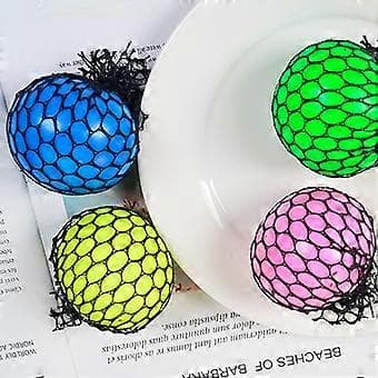 Tilfældige farver netbolde 6 cm stresslindring klem grapebolde lindre tryk legetøj til børn