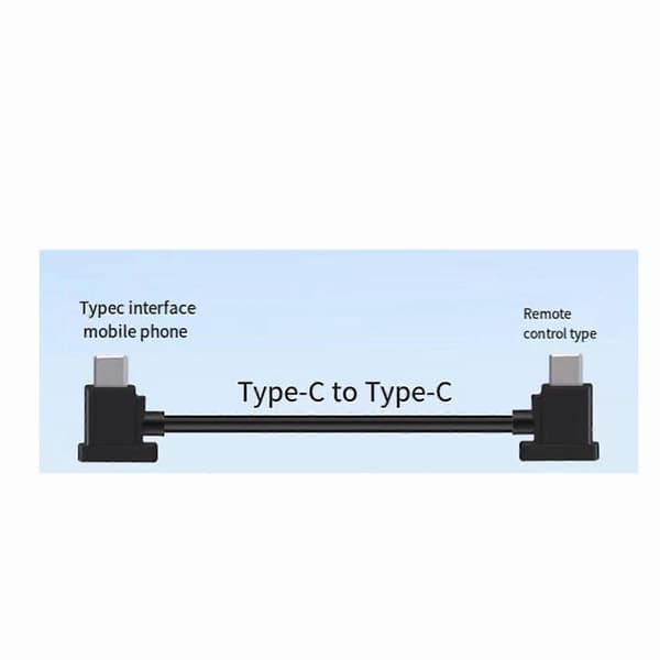 2X USB-C til Type-C datakabel 15 cm retvinklet stikledning til DJI Mavic Air 2 Mini 2