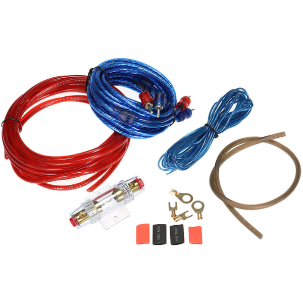 1500W bilstereo subwoofer forstærker installationssæt AMP RCA ledningssæt Wire Sikringsholder Kabel, Model: 9
