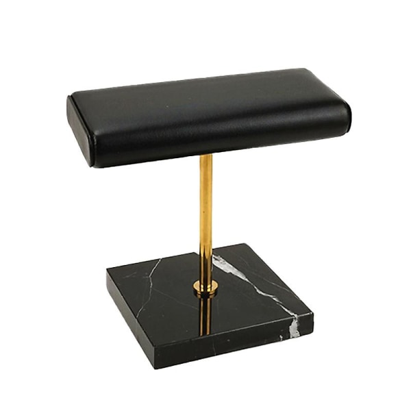 Black Marble Base Watch Stand Gold Metal Rod Display Rekvisitter Armbånd Smykker Forleng Plassering Stan Black  Gold