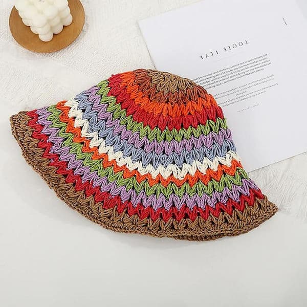 Hatt, solhat til kvinder UPF 50+ let damehat, solhat til strand, sommerhat udendørs, mors dags gave til mor og kone (linned)