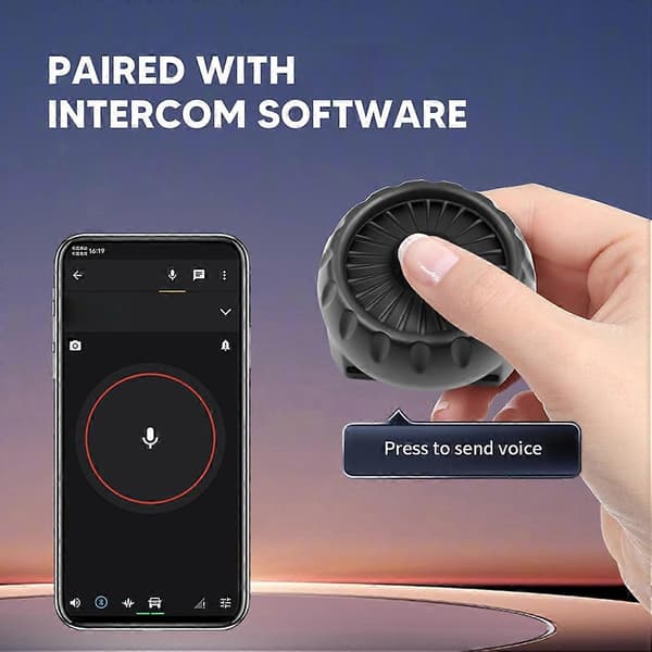 Trådløs PTT-knapp Bluetooth IP67 vanntett trådløs PTT-knappbryter for Zello for IOS for Android Noir
