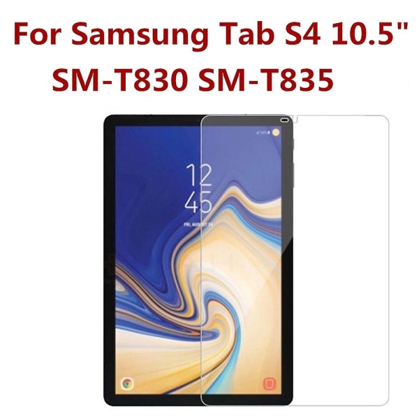 9 timers herdet glass for Samsung Galaxy Tab S4 10,5 tommers skjermbeskytter T830 T835 Boblefri anti-fingeravtrykk Hd beskyttelsesfilm