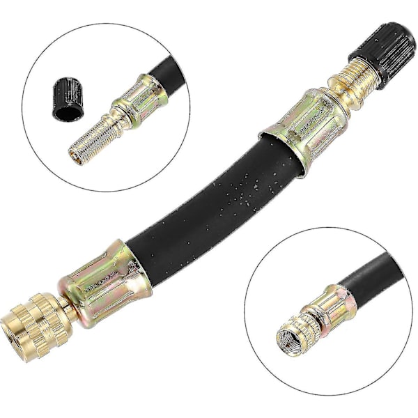 4 kpl rengasventtiilin jatkovarren sovitintyökalu Joustavat kaksoisventtiilin varren jatkeputket 10 cm / 3,9" auton kuorma-auton pyörän perävaunun Rv kannettavaan ilmakompressoriin
