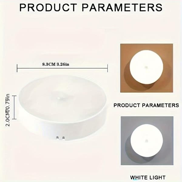 USB Rechargeable LED Motion Sensor Night Light (1/2/3pcs) - Magnetic Mount, Warm & White Light for Bedroom, Wardrobe, Hall Warm White Warm White 2pcs