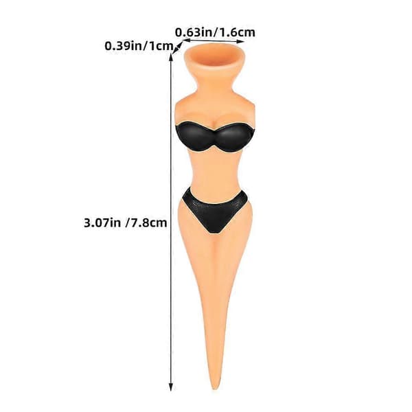 5 stk. golf-tee i plast, bikini-damer golf-tee, små golf-tee, små golf-tee 7.80X1.60X1.00CM