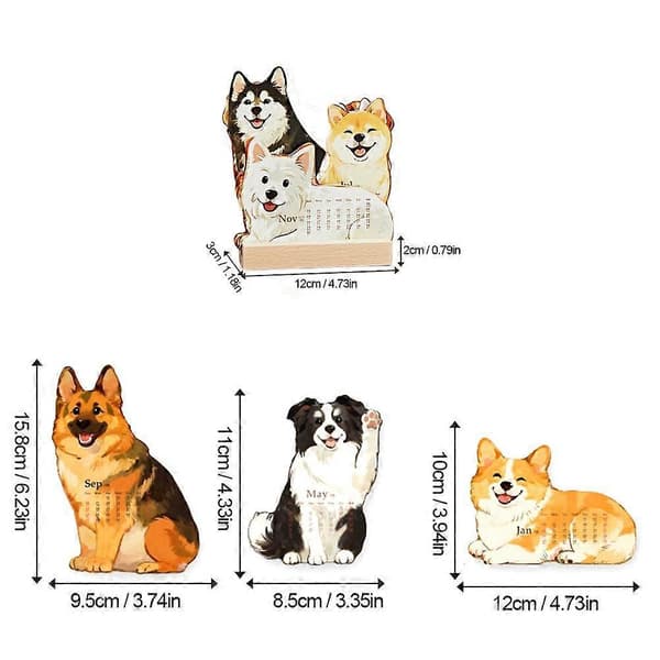3D Illustrationskalender, Kreativa Skrivbordsprydnader Q3G5 D 1pcs