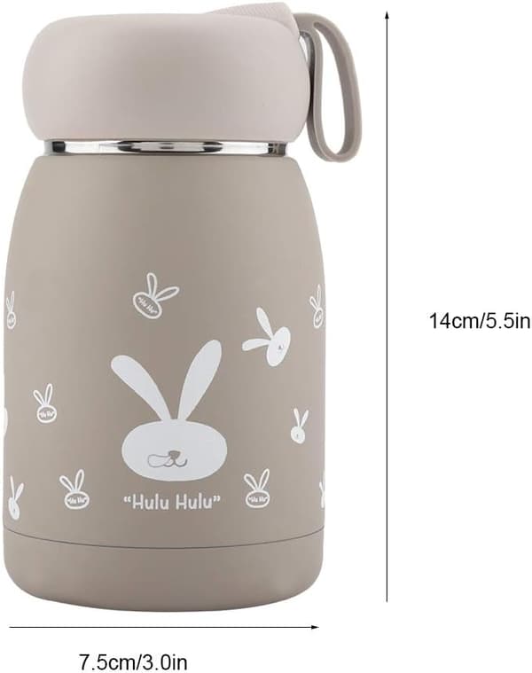 Isolerad mugg i rostfritt stål, vakuumförseglad, attraktiv design (kaffefärg)
