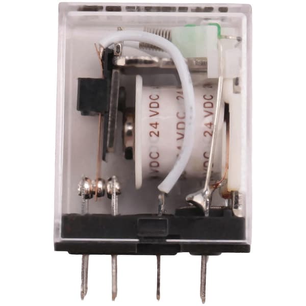 2X HH52P DC 24V Spole DPDT 8 Ben Elektromagnetisk Strømrelæ med DYF08A Base, Sort+ Klar Blå Black & clear blue