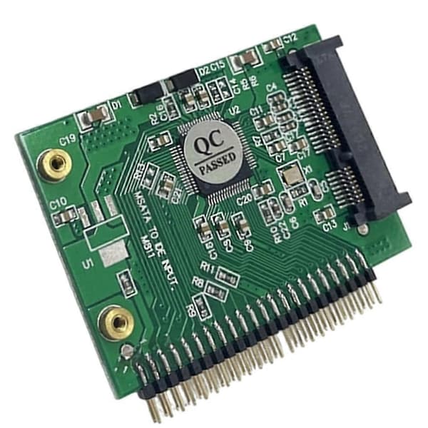 MSATA till IDE-omvandlare Riser Board 44Pin Solid State Disk MINI PCI-E MSATA SSD till 1,8 tum 3,3V IDE IDE-adapterkort Green