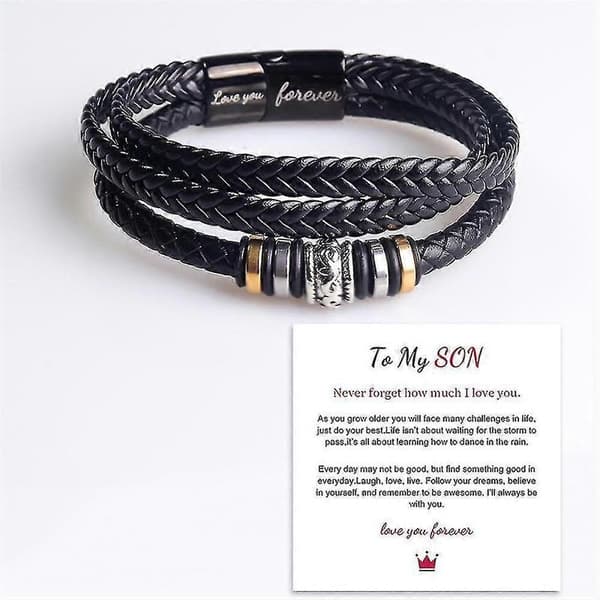 Modejusterbart armbånd til mænd, håndledsbånd, kærlighed til dig for evigt til min søn, gaver