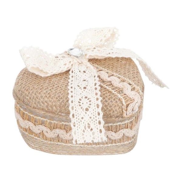 Ringpakkeveske Bryllupsdekor Linmateriale 9.50X9.00X4.00cm 1Sett Multi