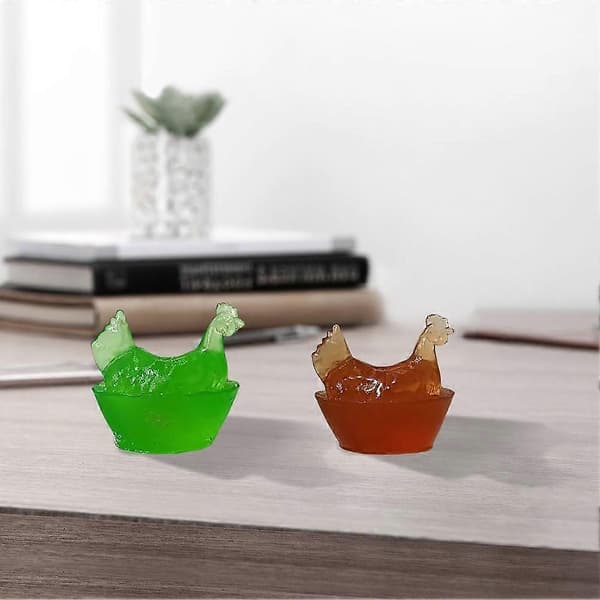 Mini høne ornament kreativt håndværk blue/1pcs