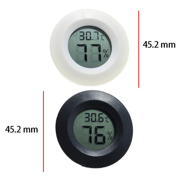 2-pack Mini Hygrometer Termometer Digital LCD-skärm för växthus barnrum reptil inkubator