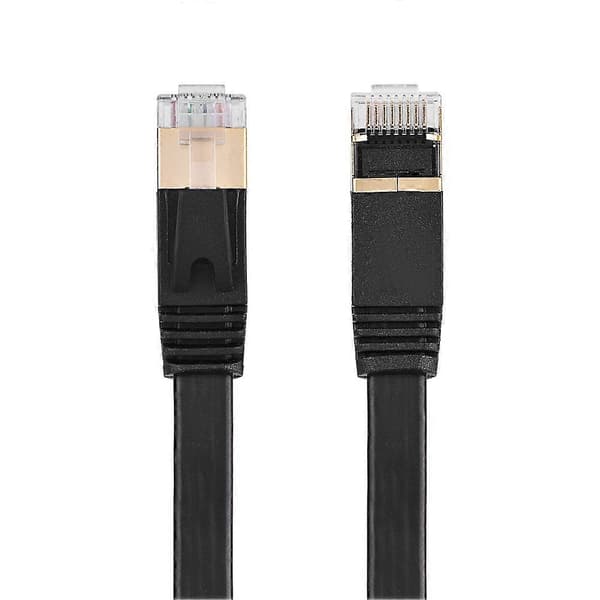 CAT7 RJ45 600MHz Patch skjermet LAN nettverkskabel flat Ethernet-ledning 15m