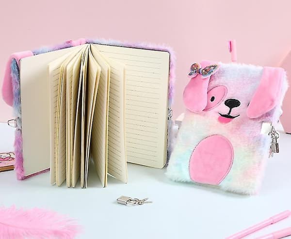 Børnehemmelig dagbog med lås Blue Pink