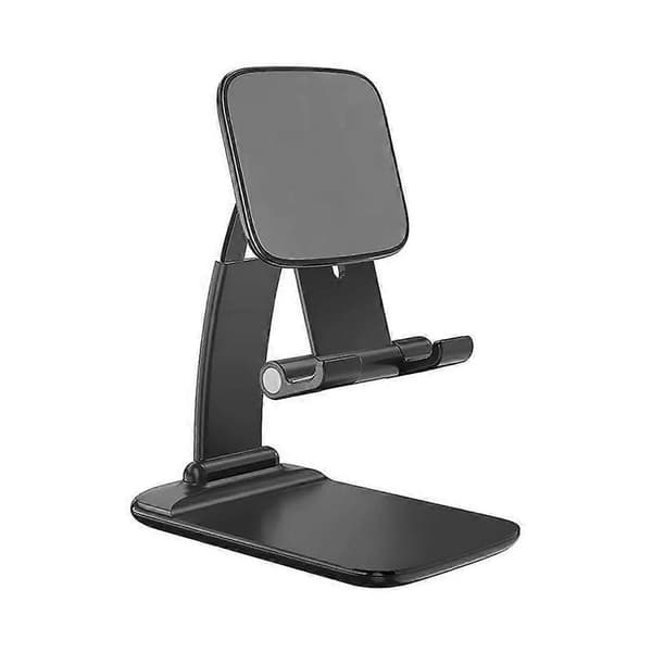 Phone Holder Foldable Adjustable Desk Stand for Phone Plastic Portable Mobile Mount, Black