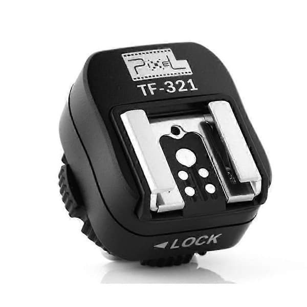 PIXEL TF-321 TTL til Canon Hot Shoe Converter til PC Sync Socket Convert Adapter Black