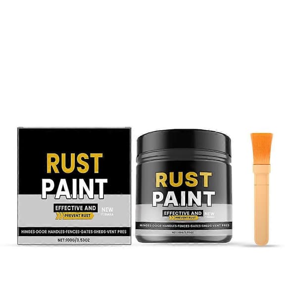 Grå rustbeskyttende maling Hus Rustomformer for bilrenovering Stål A0D1 Black 1pcs
